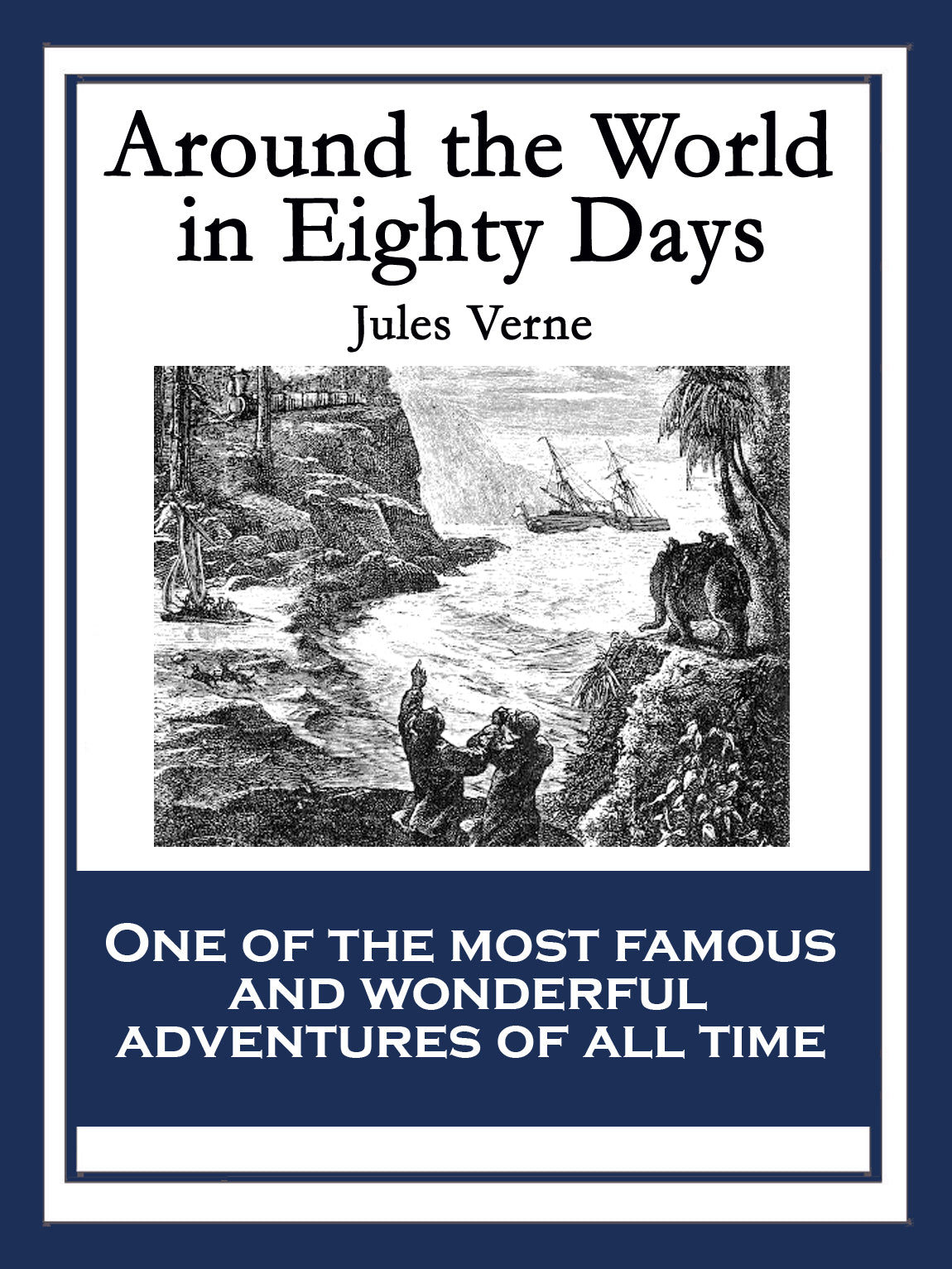 Cover art for Around the World in Eighty Days.