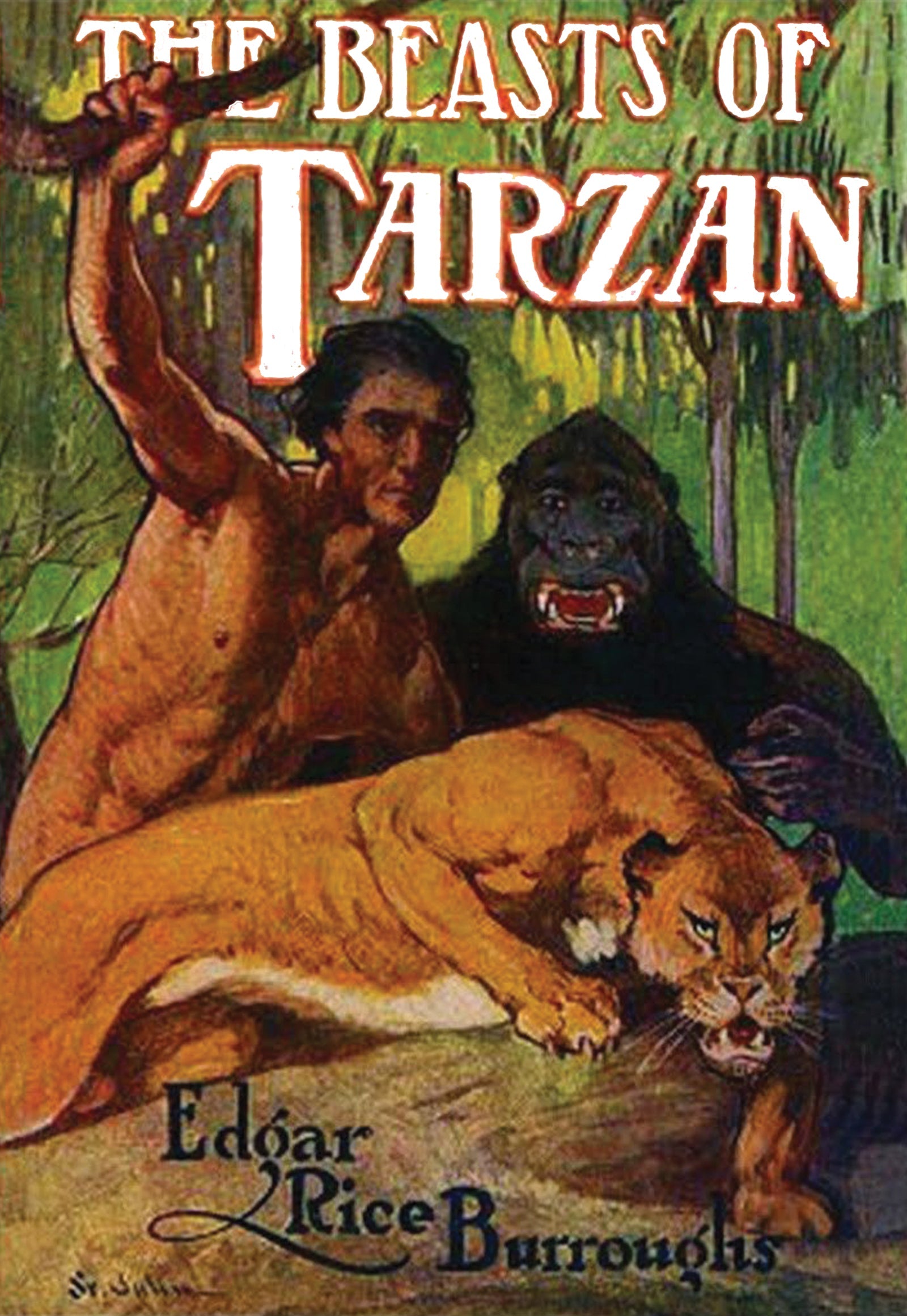 Cover art for The Beasts of Tarzan.