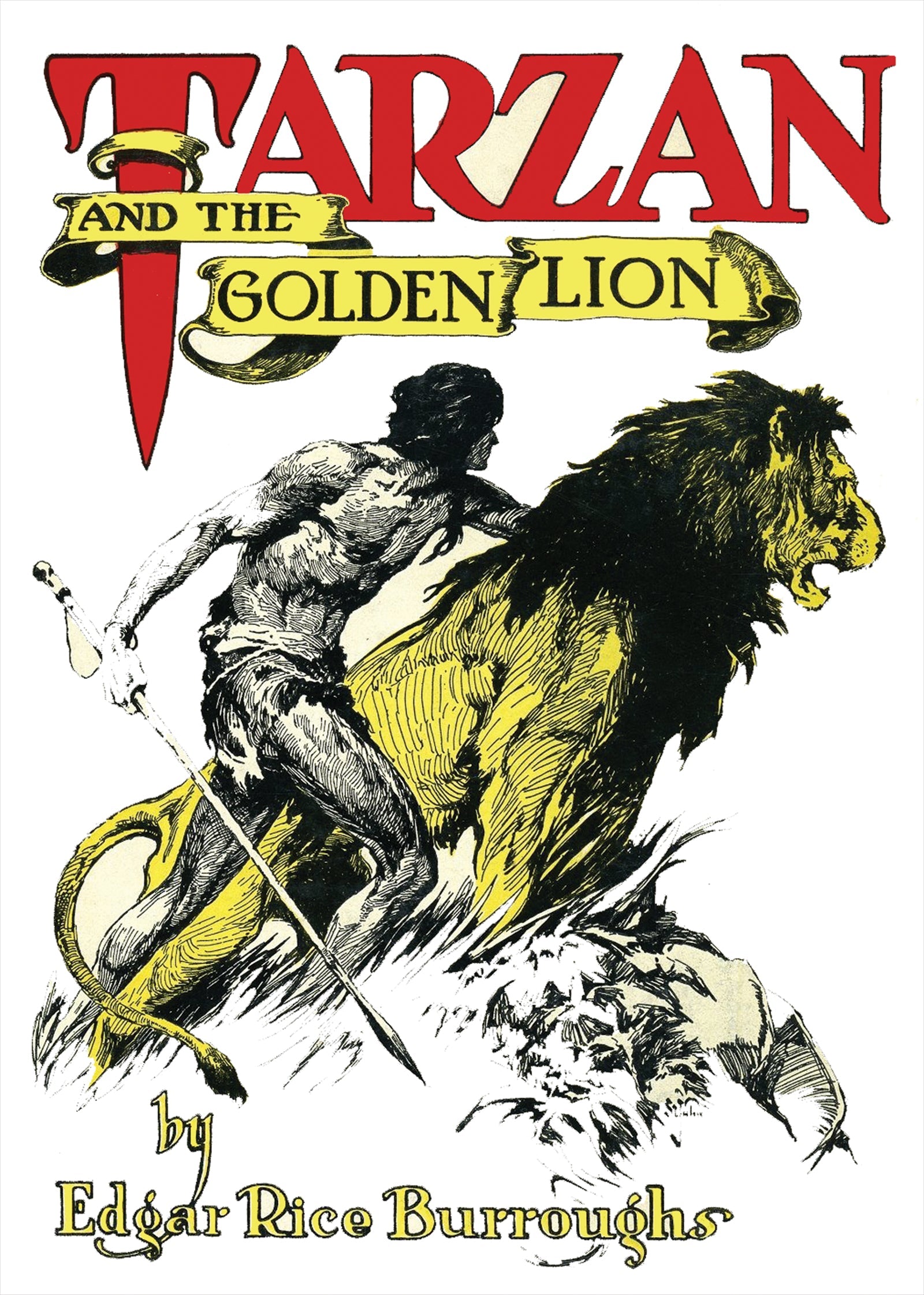 Cover art for Tarzan and the Golden Lion.