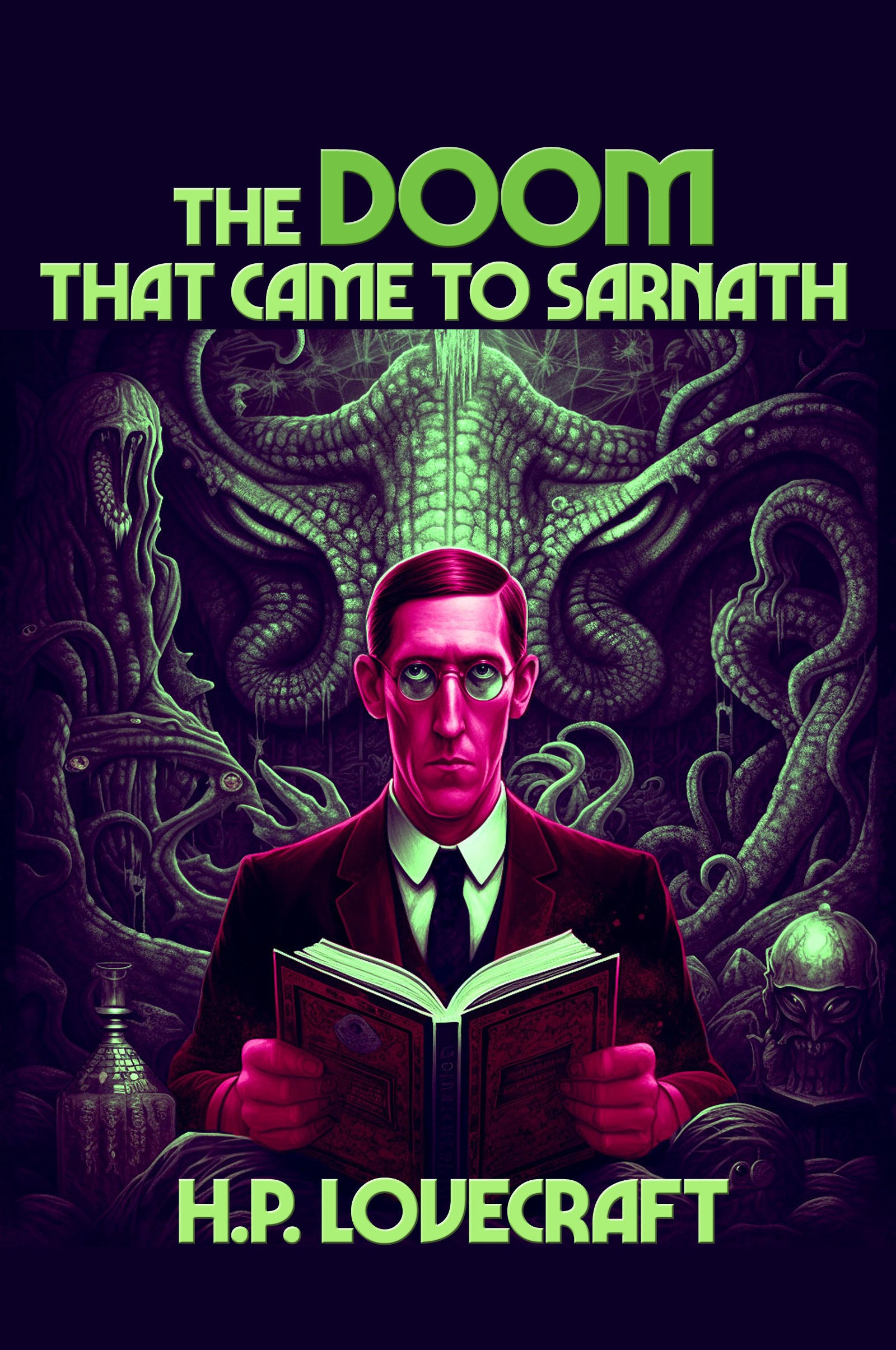 Cover art for PositronicPubs ebook: The Doom That Came To Sarnath by H.P. Lovecraft