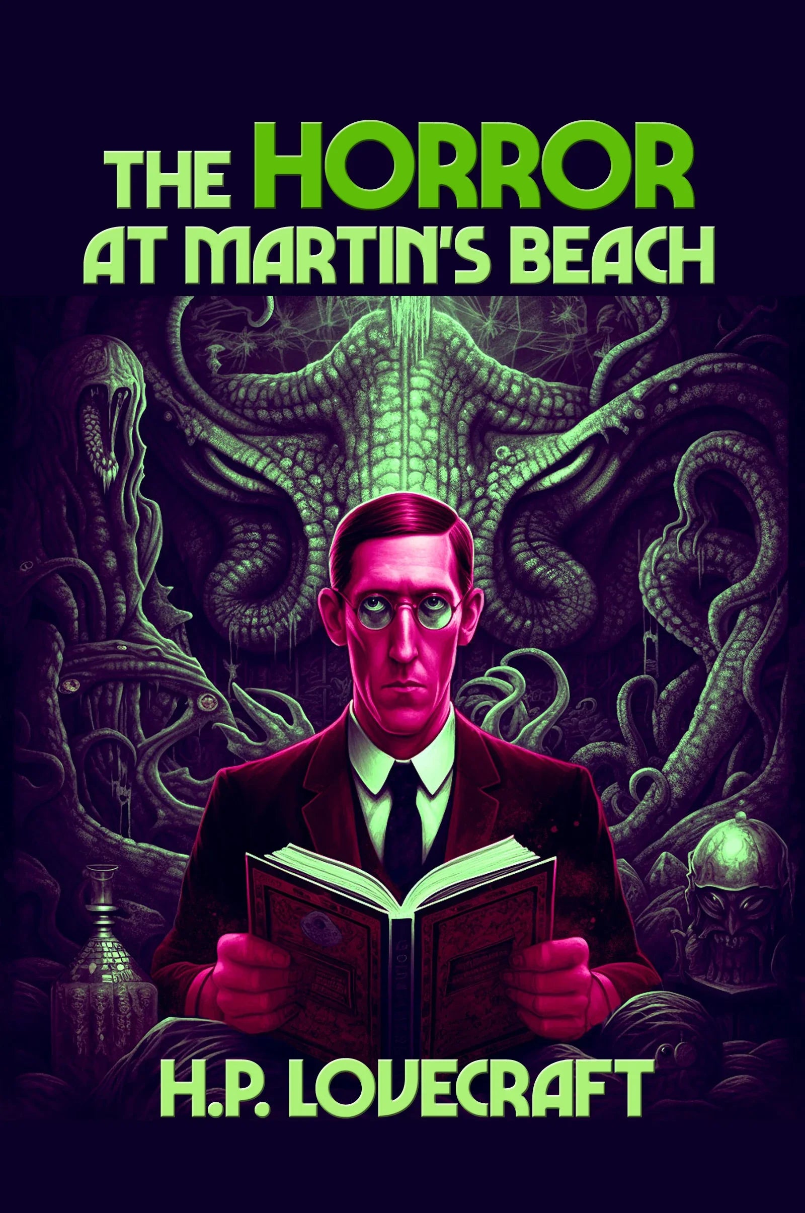 Cover art for PositronicPubs E-book: The Horror at Martin's Beach