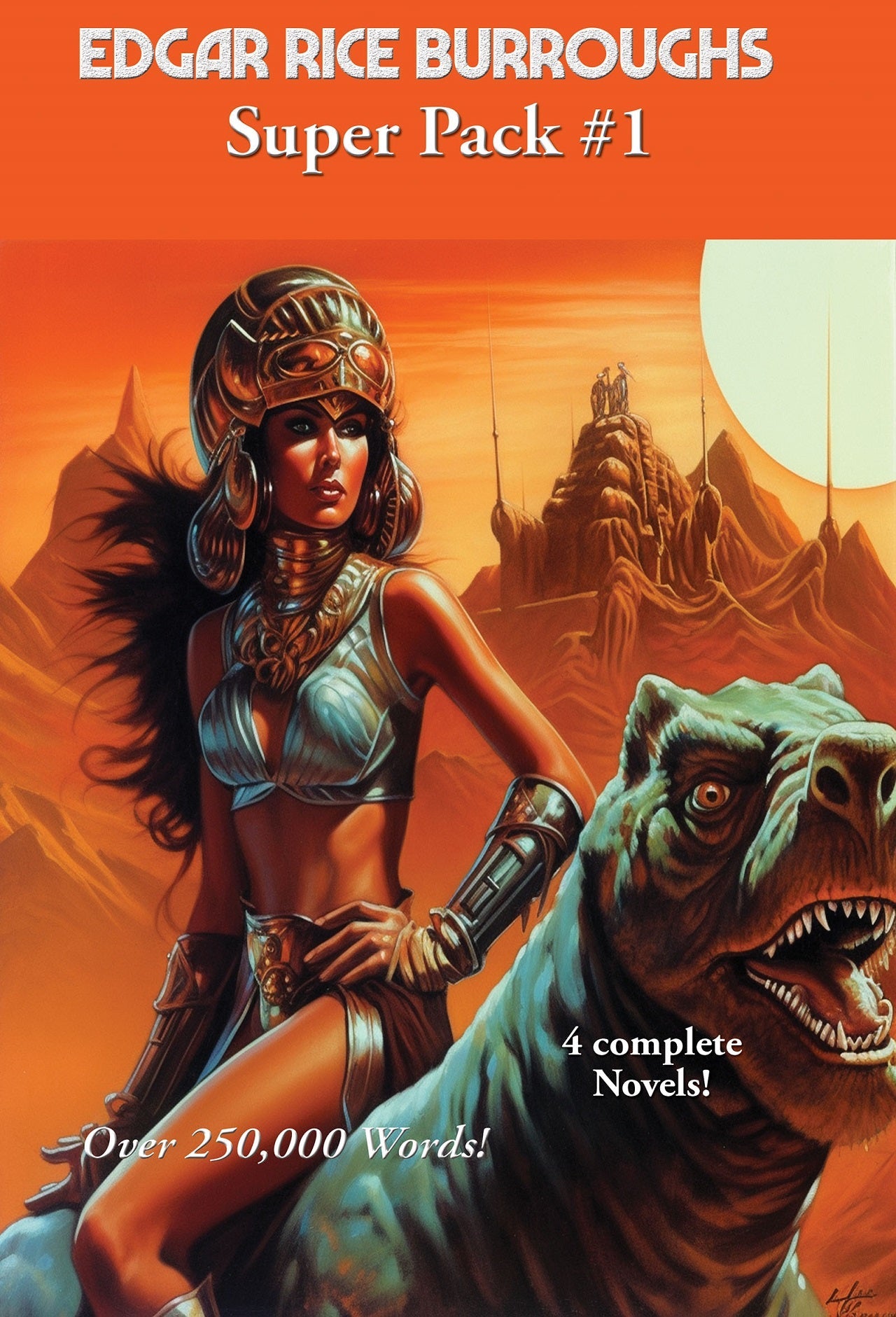 Cover art for Positronic Super Pack #55, the Edgar Rice Burroughs Super Pack.