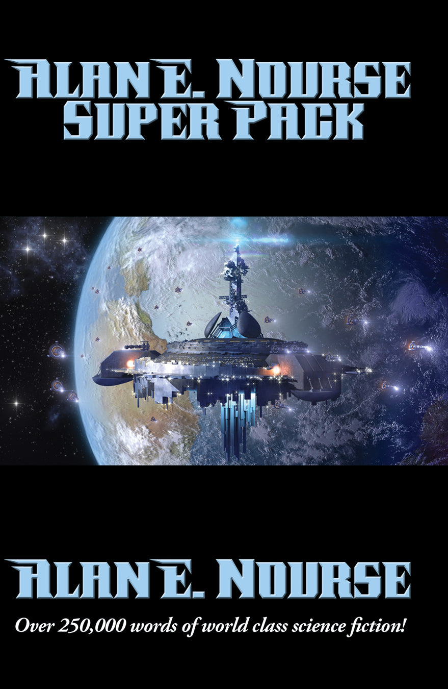 Cover art for Positronic Super Pack #16, the Alan E. Nourse Super Pack.