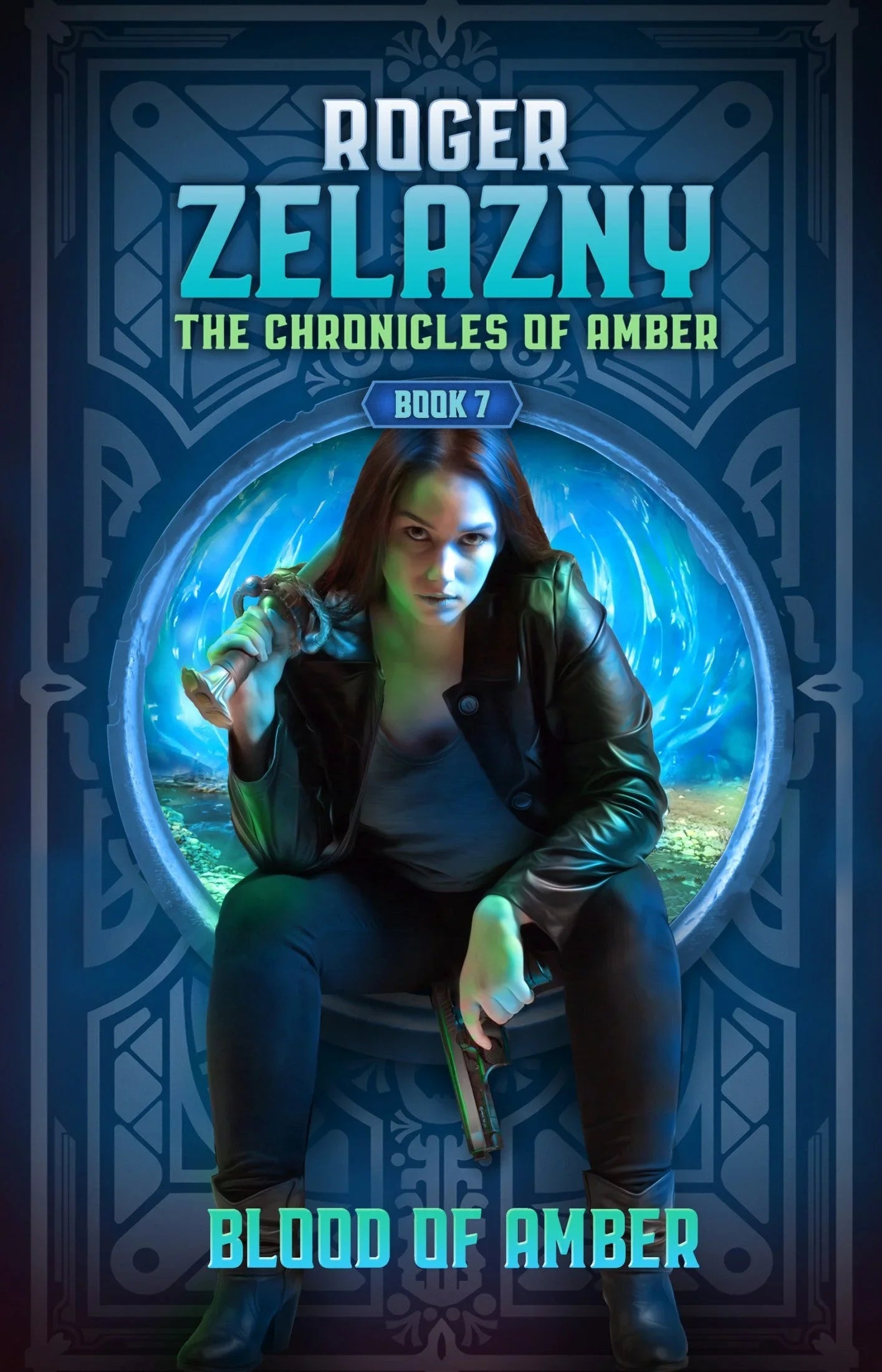 Cover art for Blood of Amber, the seventh book in acclaimed science fiction writer Rodger Zelazny's high fantasy series, the Chronicles of Amber.