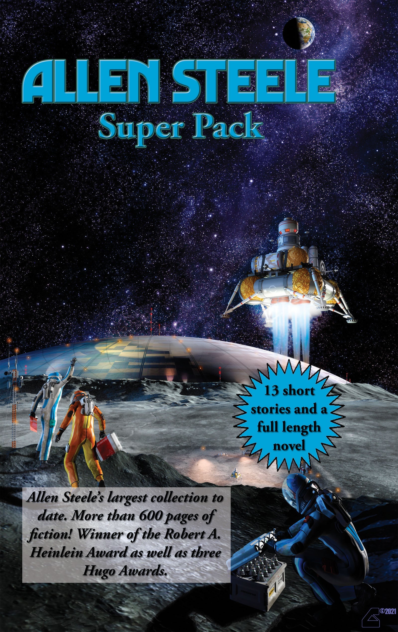 Cover art for Positronic Super Pack #50, the Allen Steele Super Pack.
