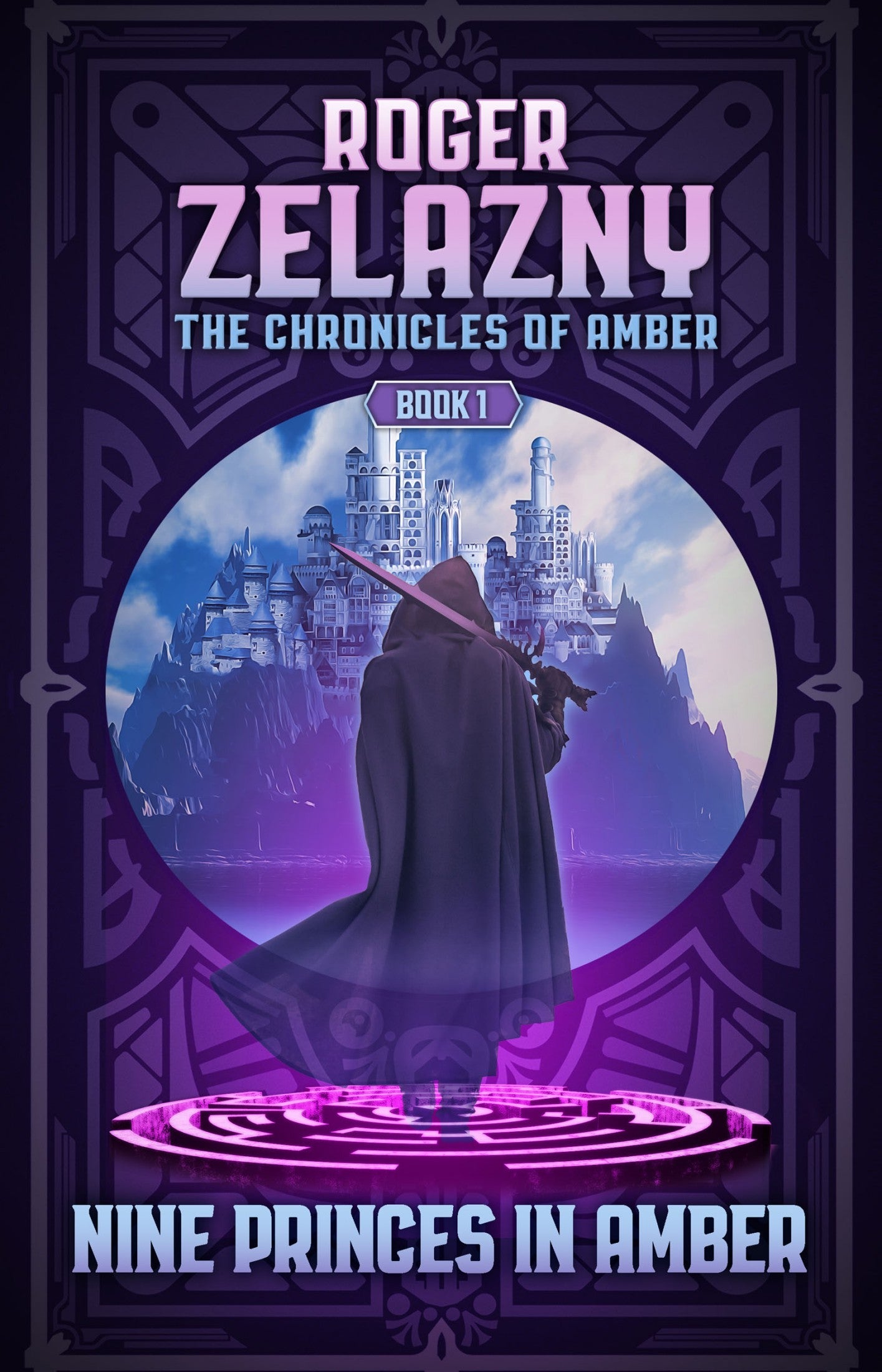 Cover art for Nine Princes in Amber, the first book in acclaimed science fiction writer Rodger Zelazny's high fantasy series, the Chronicles of Amber.