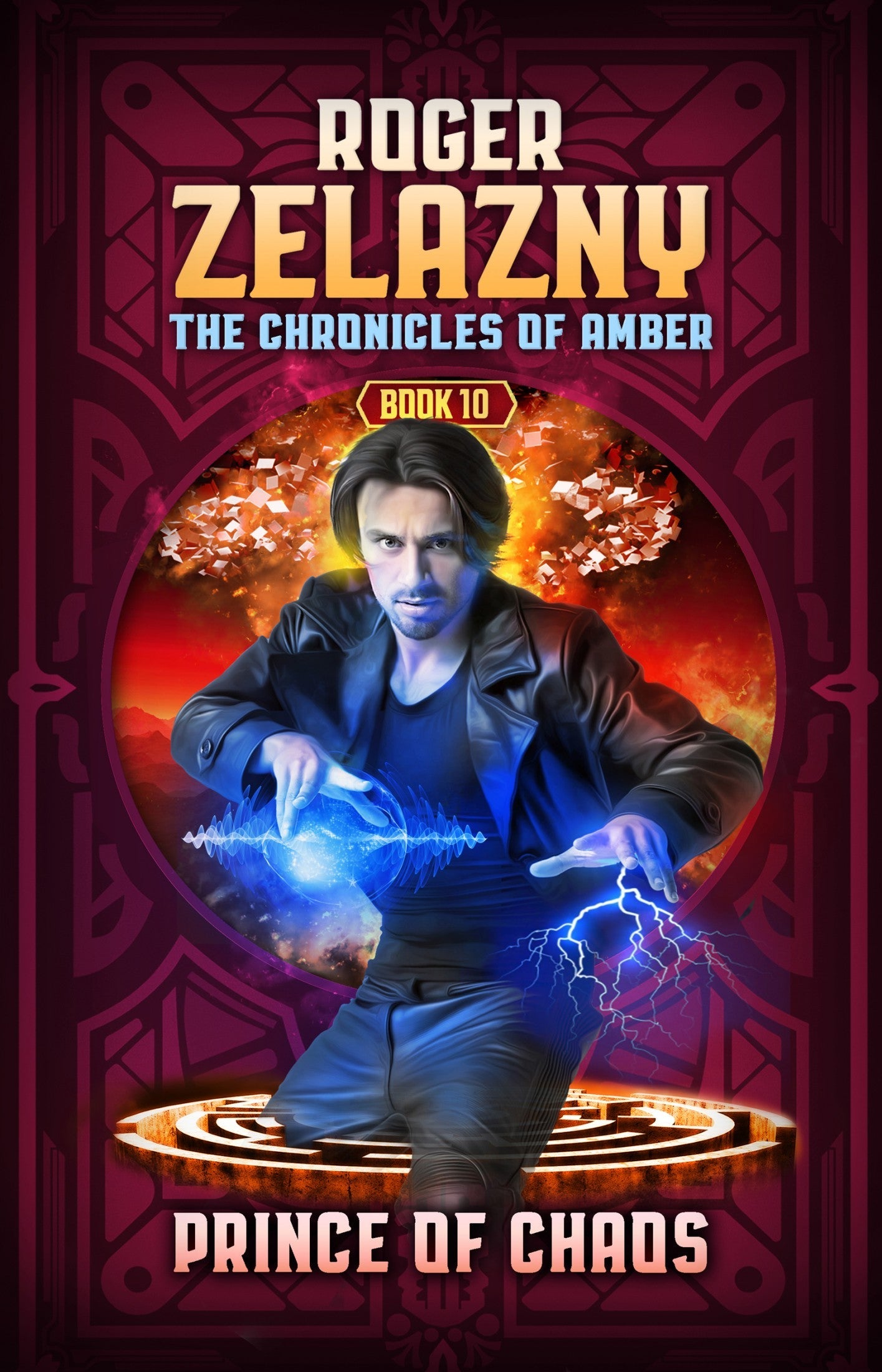 Cover art for Prince of Chaos, the tenth book in acclaimed science fiction writer Rodger Zelazny's high fantasy series, the Chronicles of Amber.